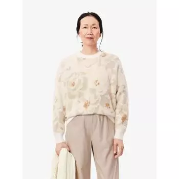 Lacoste Женский цветочный жаккардовый свитер с интарсией Af2587 54n Id2 q2nAf2587 54nId2 034