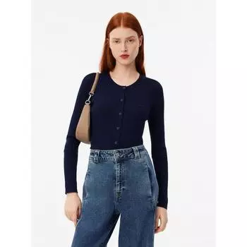 LACOSTE Женский кардиган Slim Fit Ribbed Crewneck AF2560 54N 166 Q2NAF2560 54N166 034