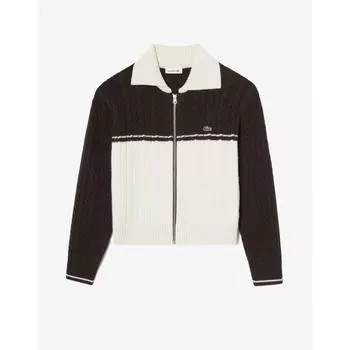 LacoSte Женский S-образный воротник с цветными блоками на молнии Af810e 54n 04b 036