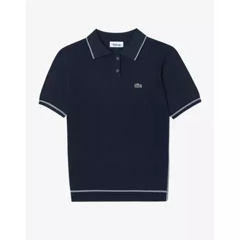 Lacoste Женский свитер-поло с короткими рукавами и цветным принтом Af225e 54g Hde 034