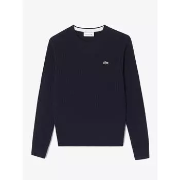 LacoSte Женский свитер с круглым вырезом и косой вязкой Af073e 54n 166 q2nAf073e 54n166 034