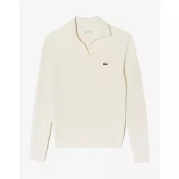 LacoSte Женский свитер с открытым воротником и косами Af197e 54n Xfj 034