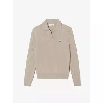 LacoSte Женский свитер с открытым воротником и косами Af197e 54n 02S q2nAf197e 54n02S 034