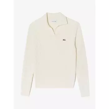 LacoSte Женский свитер с открытым воротником и косами Af197e 54n Xfj q2nAf197e 54nXfj 034