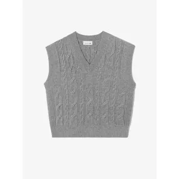 LacoSte Женский жилет S Cable V Neck Af310e 54n Uwc q2nAf310e 54nUwc 038