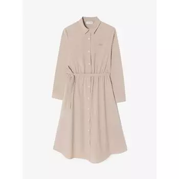 Lacoste Женское хлопковое расклешенное платье-рубашка Ef052e 54n 02s q2nEf052e 54n02s 034