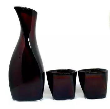 Lacquer Folded Tokkuri Small Cup Set of 2 Pottery Mino Ware Ale-net &