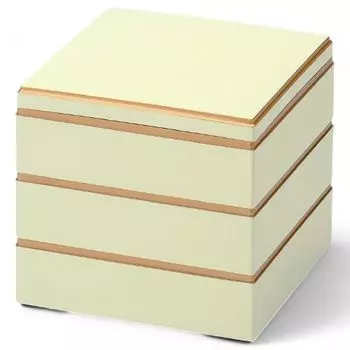 Lacquerware Jubako 3 Tiers Dimensions Aya Gakkura Shirabuchikin 25cm Resin Oju Ojubako Made in Japan J-kitchens 8.5