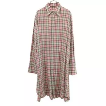 LAD MUSICIAN made in Japan Check Pattern Long sleeve Long shirt 42 Men s Used