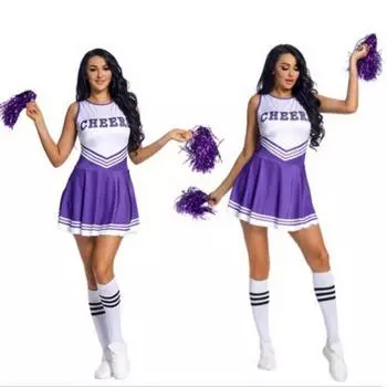 Женский костюм болельщика, школьные наряды, нарядное платье, униформа лидера поддержки, женская одежда M