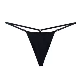 Ladies Fashion Cotton Thin Belt Panties Briefs Thong G-string M