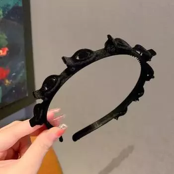 Ladies Flocking Braided Headband Simple Broken Hairpin Headband Fashionable Girls Face Washing Headband