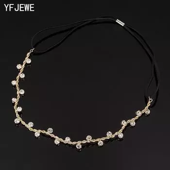 Ladies Hair Accessories Crystal Chain Charms Head Bands Women Jewelry Wedding Bridal Hair Jewelry ADM золотой