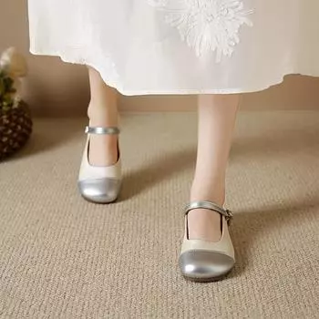 Женская обувь 2024 года, модные женские туфли на плоской подошве с пряжкой на ремешке, горячая распродажа, повседневные туфли на плоской подошве, женские туфли высокого бренда на плоской подошве с низким каблуком 35 зелёный