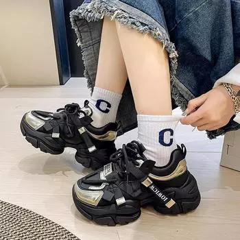 Ladies Shoes 2024 Hot Sale Front Lace-up Women s Vulcanize Shoes Fashion Color Matching High Quality Round Head Classic Sneakers 35 розовый