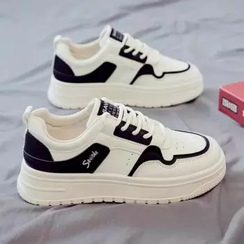 Ladies Shoes 2025 High Quality Front Lace-up Woman Sneakers Fashion Sewing Outdoor Comfortable Classic Skateboard Casual Sneaker 35