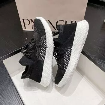 Ladies Shoes Mesh Breathable Black Men Footwear Gym Running Trends 2024 Korean New Spring Stylish And Low Price 39 Shoe A 35