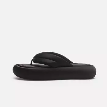 Ladies Shoes on Sale 2024 New Fashion pu leather Women s Slippers Summer Flat Casual Beach Flip Flops for Women Chaussure Femme 35 чёрный