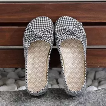 Ladies Shoes Round Toe Red Women Footwear With Bow Flat Designer Daily Routine Offers Stylish High Quality Cotton Original 35