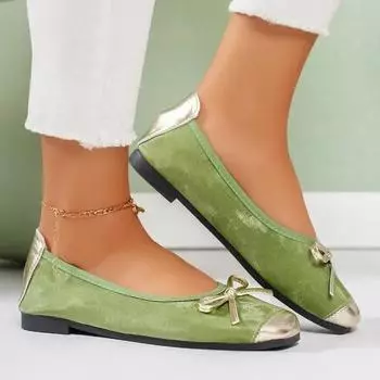 Женская обувь Слипоны Женские балетки Модные балетки с бантом-бабочкой Повседневные балетки Женские Новая цветовая гамма Плоский низкий каблук 35