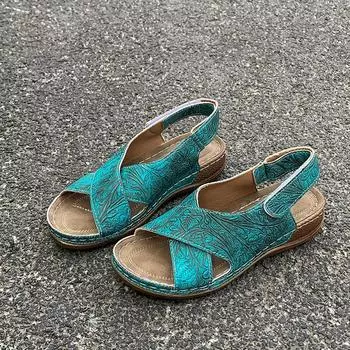 Ladies Shoes women sandals 2024 New Fashion Buckle Women Sandals Summer Solid Outdoor Flat Casual Women Beach Sandalias Zapatos 36 фиолетовый