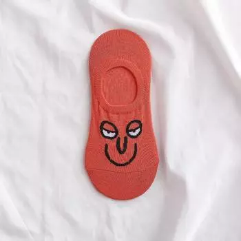 Ladies Spring and Summer New Lovely College Wind Silicone Anti Falling Invisible Boat Socks 1 pair