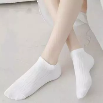 Ladies Summer Thin Simple All Can Not Afford Ball Shallow Mouth Sports Short Tube Cotton Socks 1 pair