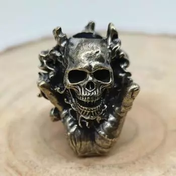 Ладонь Скелет Голова Открытый Нож Бусины EDC Паракорд Шнур Подвески Латунь DIY Зонт Веревка Браслеты Подвески Аксессуары латунный