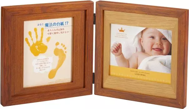 LaDonna Photo Frame Baby Brown Otanjo Kiroku (2 sides) CW30-2LD-BR коричневый