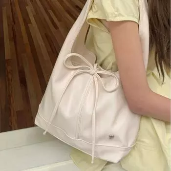 Lady Bag All-in-one Commuter Bag with Bow Large Capacity One-shoulder Underarm Tote Bag коричневый