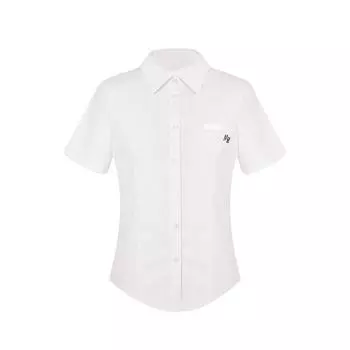 Lady Hualing Long Short Sleeve Waist-Controlled Shirt College Style Blouse Women s Summer New Arrival JK White Small Young Adult White short sleeve S