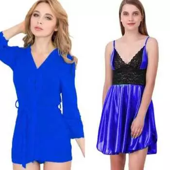 Ladysta сетчатая полосатая ночная рубашка выше колена и женская ночная рубашка Freesize (S M L)