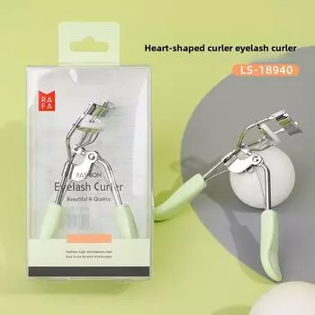 Lafa Heart-Shaped Stainless Steel Eyelash Curler with Non-Slip Handle