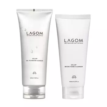 LAGOM Gel to Tur Cleanser 220 мл Micro Foam Cleanser 150 мл набор из 2 бутылок Увлажняющий Увлажняющий Оригинальный японский продукт и чистый