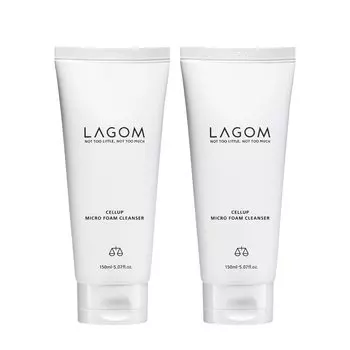 LAGOM Micro Foam Cleanser Очищающее средство для лица Средство для снятия макияжа Очищение Увлажнение Увлажняет грязь, защищая x 2 флакона Подлинный японский продукт
