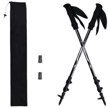 LAGOSELVA Trekking Carbon Mountain Climbing Trekking Set of Mountaineering Telescopic Walking Hiking No Tired Carbon High Mountain Climbing Maintains