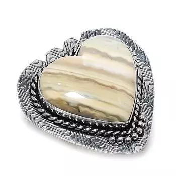 Laguna Lace Agate Gemstone 925 Sterling Silver Jewelry Gift Ring Size 7.5 u3W93