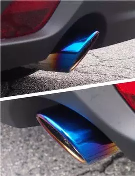 LAIEN Muffler Cutter Mazda KG Series Slash Cut Titanium Grilled Single Type Custom Exterior Parts Accessories Stainless Steel 2 Pieces CX-8