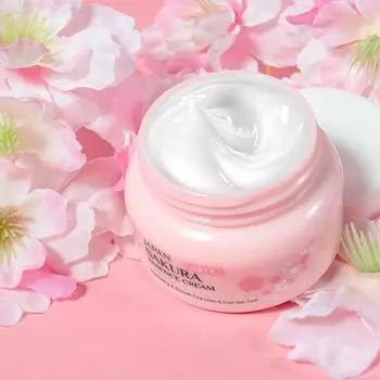 LAIKOU 60 г Japan Sakura Essence Cream Cherry Blossom Крем для лица Увлажняющий Улучшает Сухость и Уход за лицом 60G