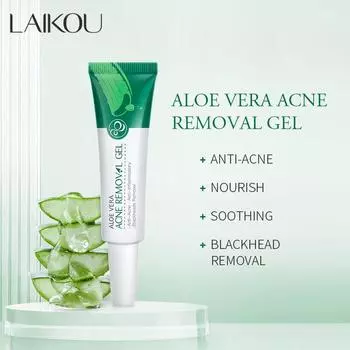 LAIKOU Aloe Acne Removal Gel, крем для лечения акне, крем для лечения рубцов от угревой сыпи, уход за лицом, отбеливание, увлажнение 20g