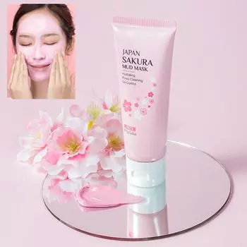 LAIKOU Cherry Blossom Mask Mud 75 г Грязевая маска мазкового типа для очистки пор Уход за кожей Увлажнение и увлажнение 75g