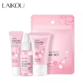 LAIKOU Japan Sakura Набор для ухода за кожей, 3 предмета