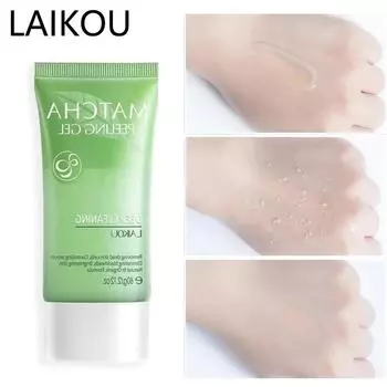 LAIKOU Matcha отшелушивающий гель-пилинг, скраб для лица, увлажняющий, отбеливающий, питательный, восстанавливающий скрабы, крем для лица, уход за кожей