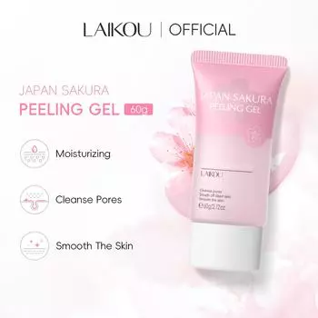 LAIKOU Отшелушивающий гель-скраб для лица Очищает поры и очищает лицо 60g