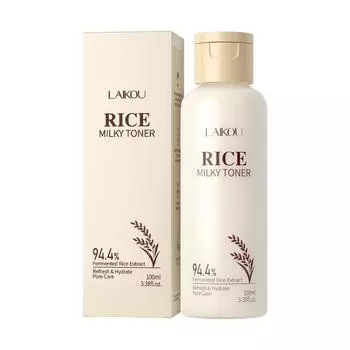 LAIKOU Rice Milky Toner 100ml, Hydrating face with Fermented Rice Extract
