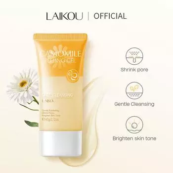 LAIKOU Ромашковый гель для кутина 60 г Очищающий поры массаж лица, Грязевое сокровище 60G