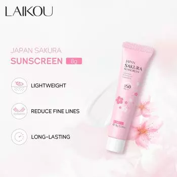 LAIKOU Японский цветущий вишневый солнцезащитный крем 8 г Изолирующий увлажняющий солнцезащитный крем 8g