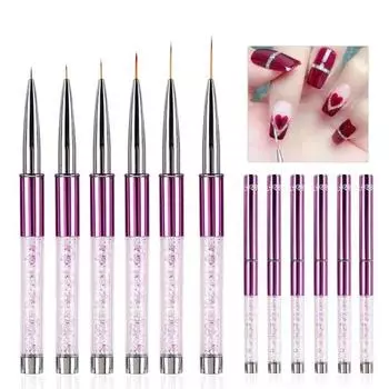 Лайнер для дизайна ногтей с крышкой Многофункциональный легкий практичный портативный кисть для рисования линий ногтей Инструмент для дизайна ногтей для ногтей C