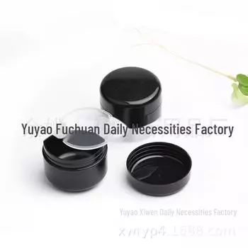 «Лак для ногтей косметический черный глянцевый 50 г светонепроницаемая кремовая баночка с внутренней крышкой» 50g чёрный