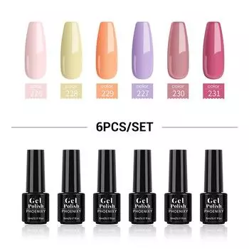 Лак для ногтей PHOENIX, монохромный цвет, полуперманентный дизайн ногтей, маникюр, замачиваемый светодиодный УФ-гель, лак для салона ногтей (5мл) 231